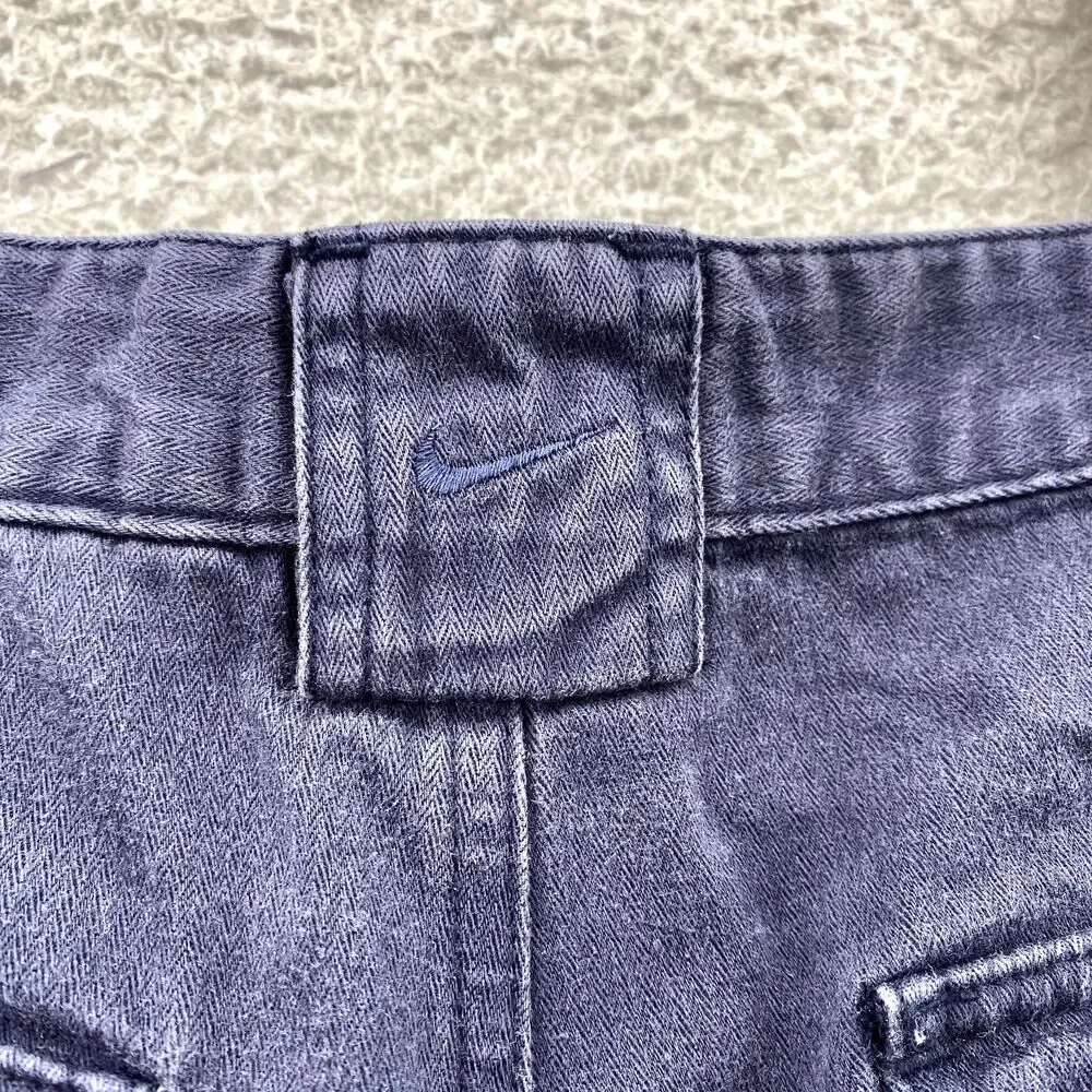 Nike Golf Shorts 32 x 8* Navy Canvas Front Pocket Classic 90's Performance Men's